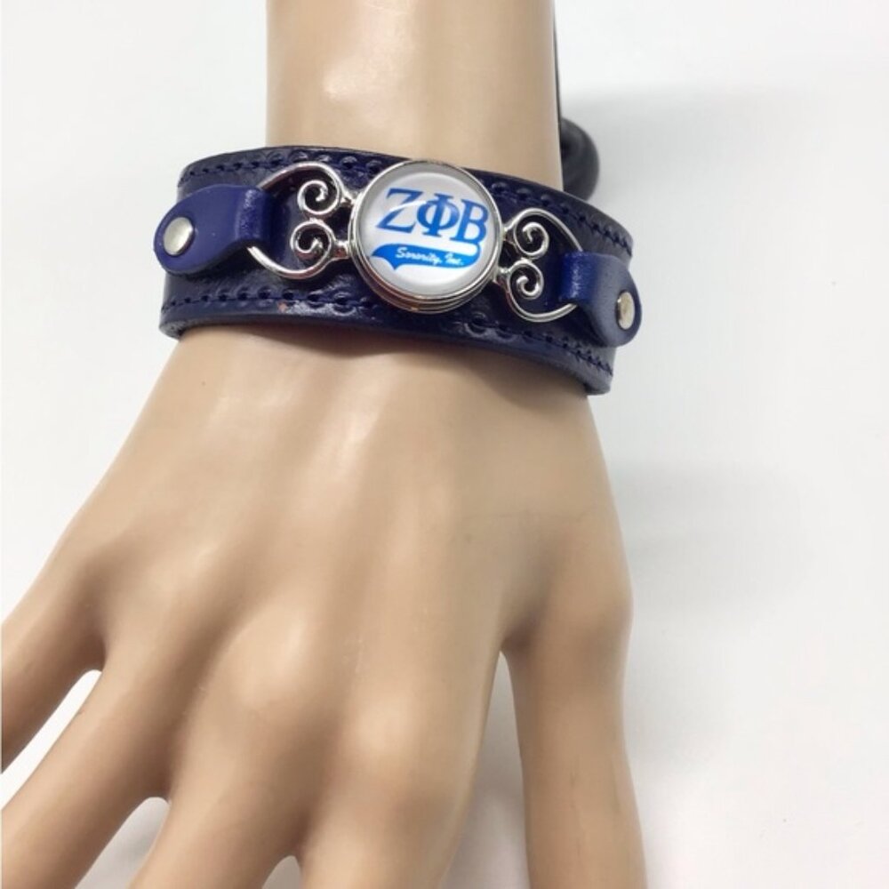 Zeta Phi Beta Leather Bracelet